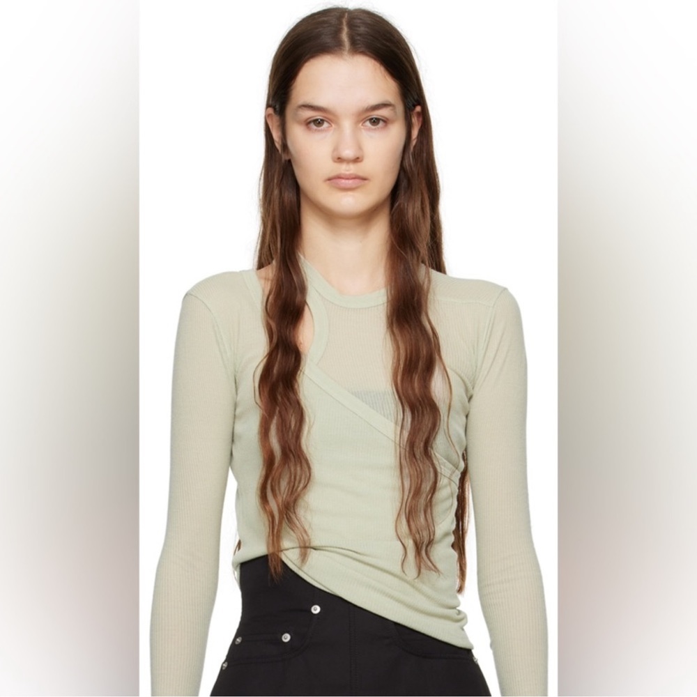 Rick Owens Banana Long Sleeve Pearl T-Shirt